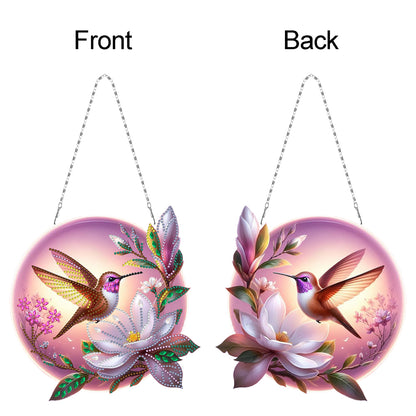 Acrylic Diamond Painting Hanging Pendant Rhinestone Diamond Art Window Pendants