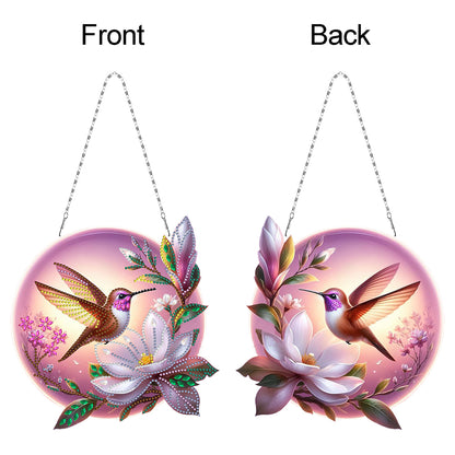 Acrylic Diamond Painting Hanging Pendant Rhinestone Diamond Art Window Pendants