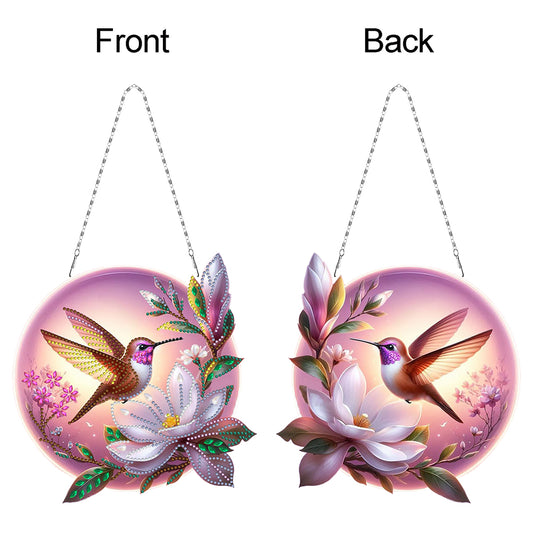 Acrylic Diamond Painting Hanging Pendant Rhinestone Diamond Art Window Pendants