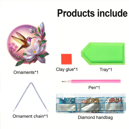 Acrylic Diamond Painting Hanging Pendant Rhinestone Diamond Art Window Pendants