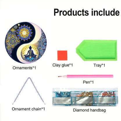 Acrylic Diamond Painting Hanging Pendant Rhinestone Diamond Art Window Pendants
