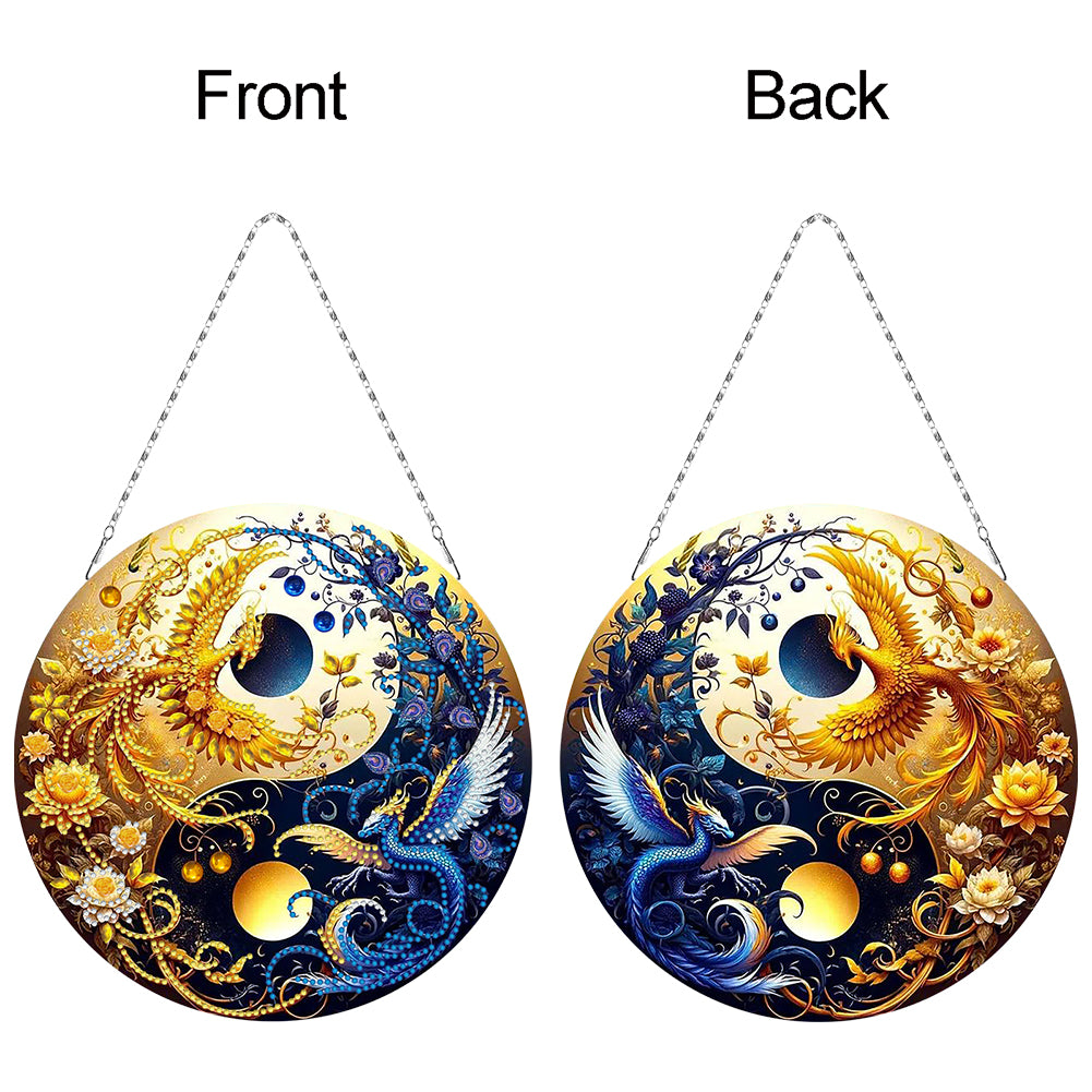 Acrylic Diamond Painting Hanging Pendant Rhinestone Diamond Art Window Pendants