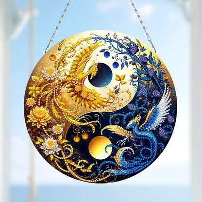 Acrylic Diamond Painting Hanging Pendant Rhinestone Diamond Art Window Pendants