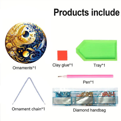 Acrylic Diamond Painting Hanging Pendant Rhinestone Diamond Art Window Pendants