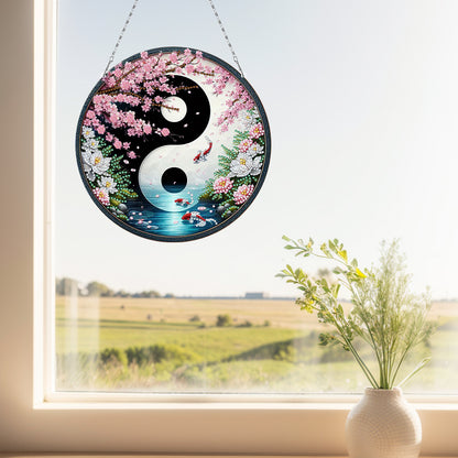 Acrylic Diamond Painting Hanging Pendant Rhinestone Diamond Art Window Pendants