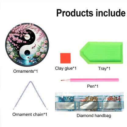 Acrylic Diamond Painting Hanging Pendant Rhinestone Diamond Art Window Pendants