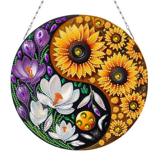 Acrylic Diamond Painting Hanging Pendant Rhinestone Diamond Art Window Pendants