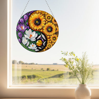 Acrylic Diamond Painting Hanging Pendant Rhinestone Diamond Art Window Pendants