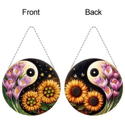 Acrylic Diamond Painting Hanging Pendant Rhinestone Diamond Art Window Pendants