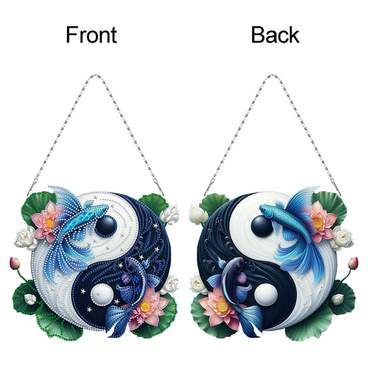 Acrylic Diamond Painting Hanging Pendant Rhinestone Diamond Art Window Pendants