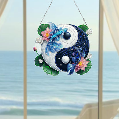 Acrylic Diamond Painting Hanging Pendant Rhinestone Diamond Art Window Pendants