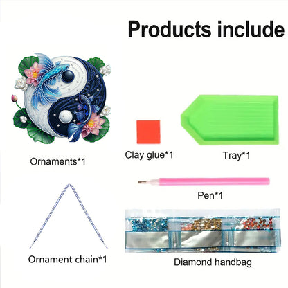Acrylic Diamond Painting Hanging Pendant Rhinestone Diamond Art Window Pendants