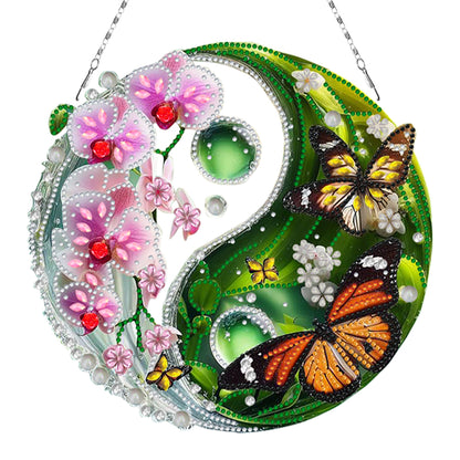 Acrylic Diamond Painting Hanging Pendant Rhinestone Diamond Art Window Pendants