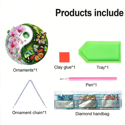 Acrylic Diamond Painting Hanging Pendant Rhinestone Diamond Art Window Pendants