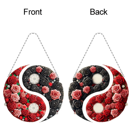 Acrylic Diamond Painting Hanging Pendant Rhinestone Diamond Art Window Pendants