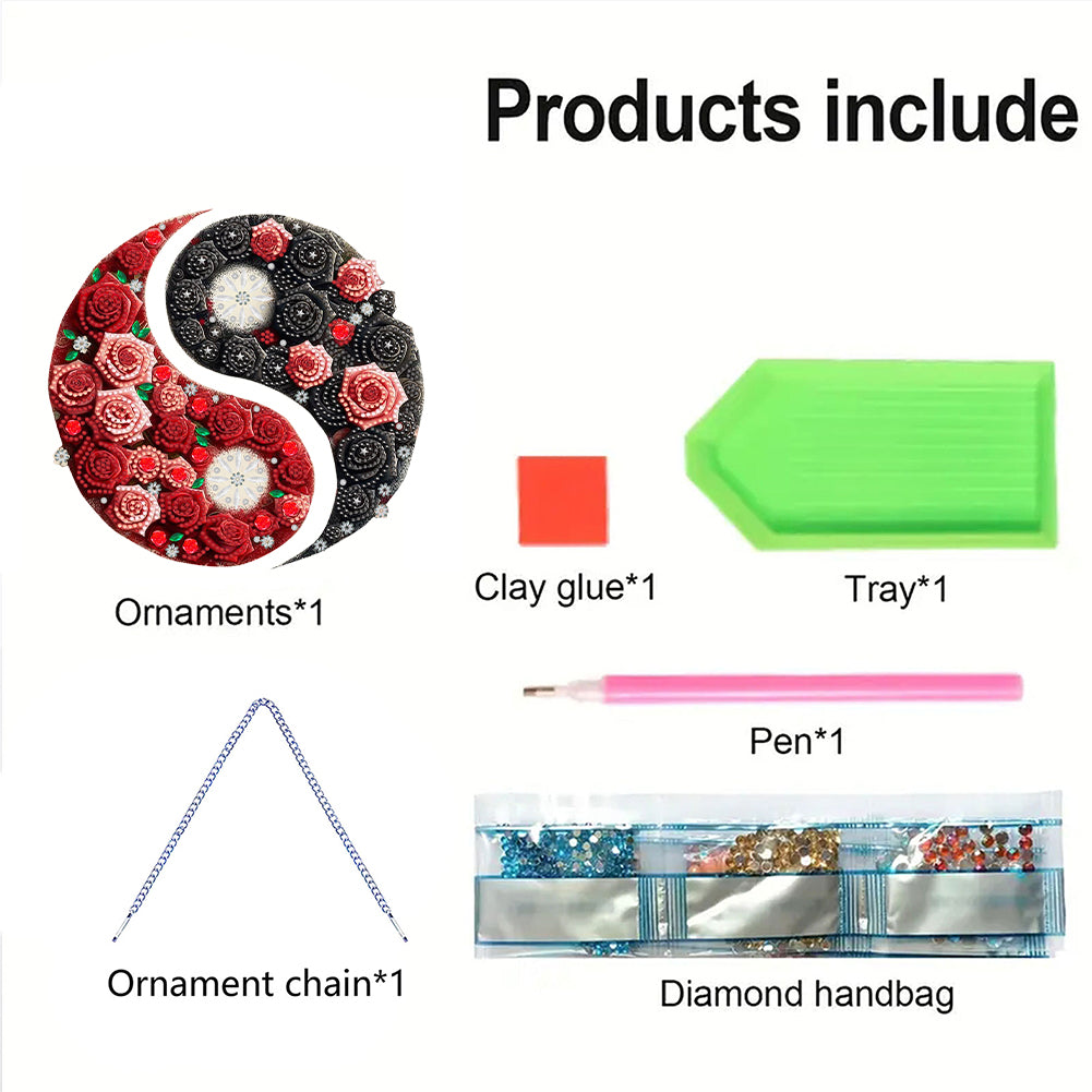 Acrylic Diamond Painting Hanging Pendant Rhinestone Diamond Art Window Pendants