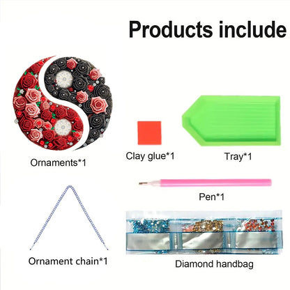Acrylic Diamond Painting Hanging Pendant Rhinestone Diamond Art Window Pendants