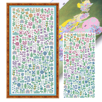 Magazine Cartoon - 14CT Stamped Cross Stitch 20*39CM(Xiaobai Brand)