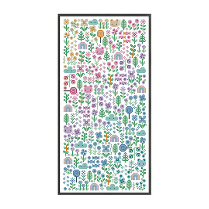 Magazine Cartoon - 14CT Stamped Cross Stitch 20*39CM(Xiaobai Brand)
