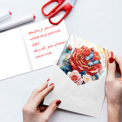 8/12pcs Diamond Painting Greeting Cards Handmade Diamond Art Cards for Adults