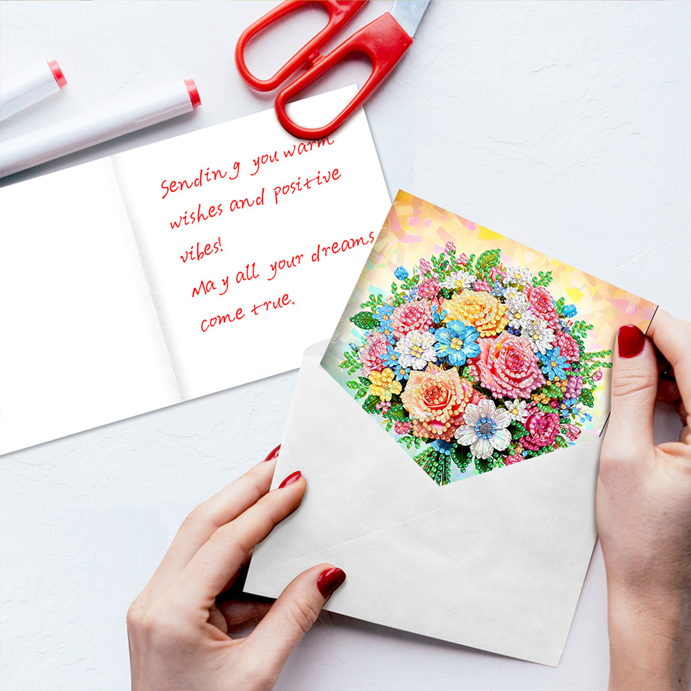 8/12pcs Diamond Painting Greeting Cards Handmade Diamond Art Cards for Adults