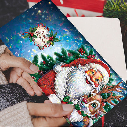 8/12pcs Diamond Painting Greeting Cards Handmade Diamond Art Cards for Adults