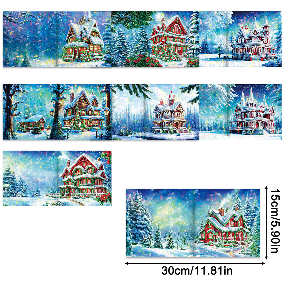 8/12pcs Diamond Painting Greeting Cards Handmade Diamond Art Cards for Adults