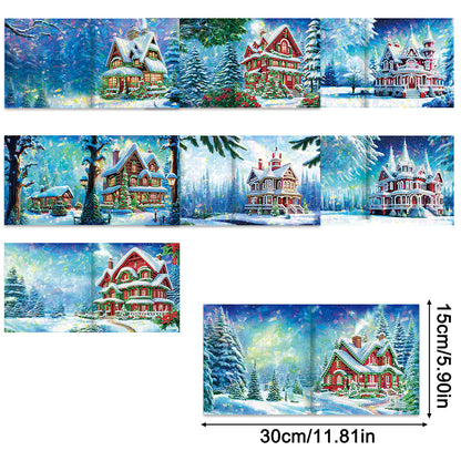 8/12pcs Diamond Painting Greeting Cards Handmade Diamond Art Cards for Adults