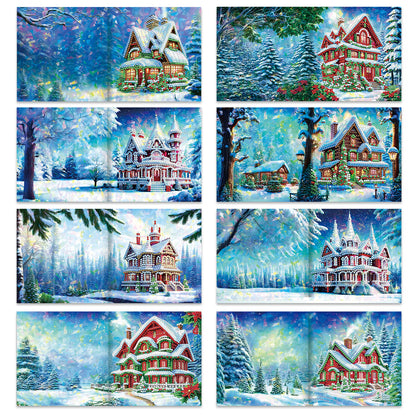 8/12pcs Diamond Painting Greeting Cards Handmade Diamond Art Cards for Adults