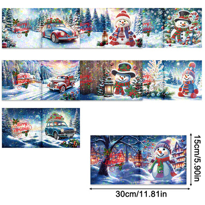 8/12pcs Diamond Painting Greeting Cards Handmade Diamond Art Cards for Adults