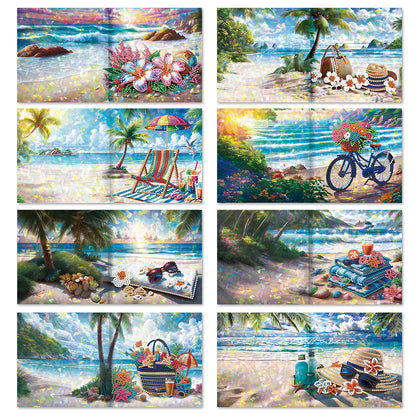 8/12pcs Diamond Painting Greeting Cards Handmade Diamond Art Cards for Adults