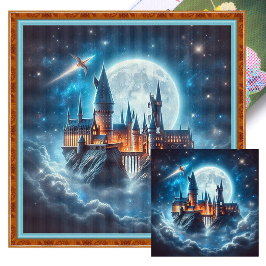 Moon Castle - 11CT Stamped Cross Stitch 45*45CM