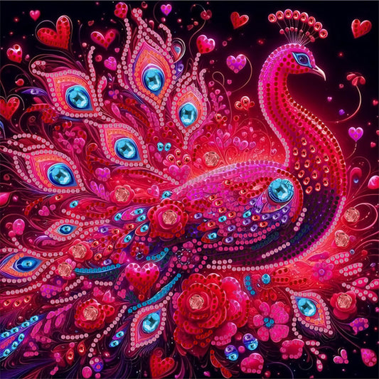 Peacock - Special Shaped Drill Diamond Painting 30*30CM