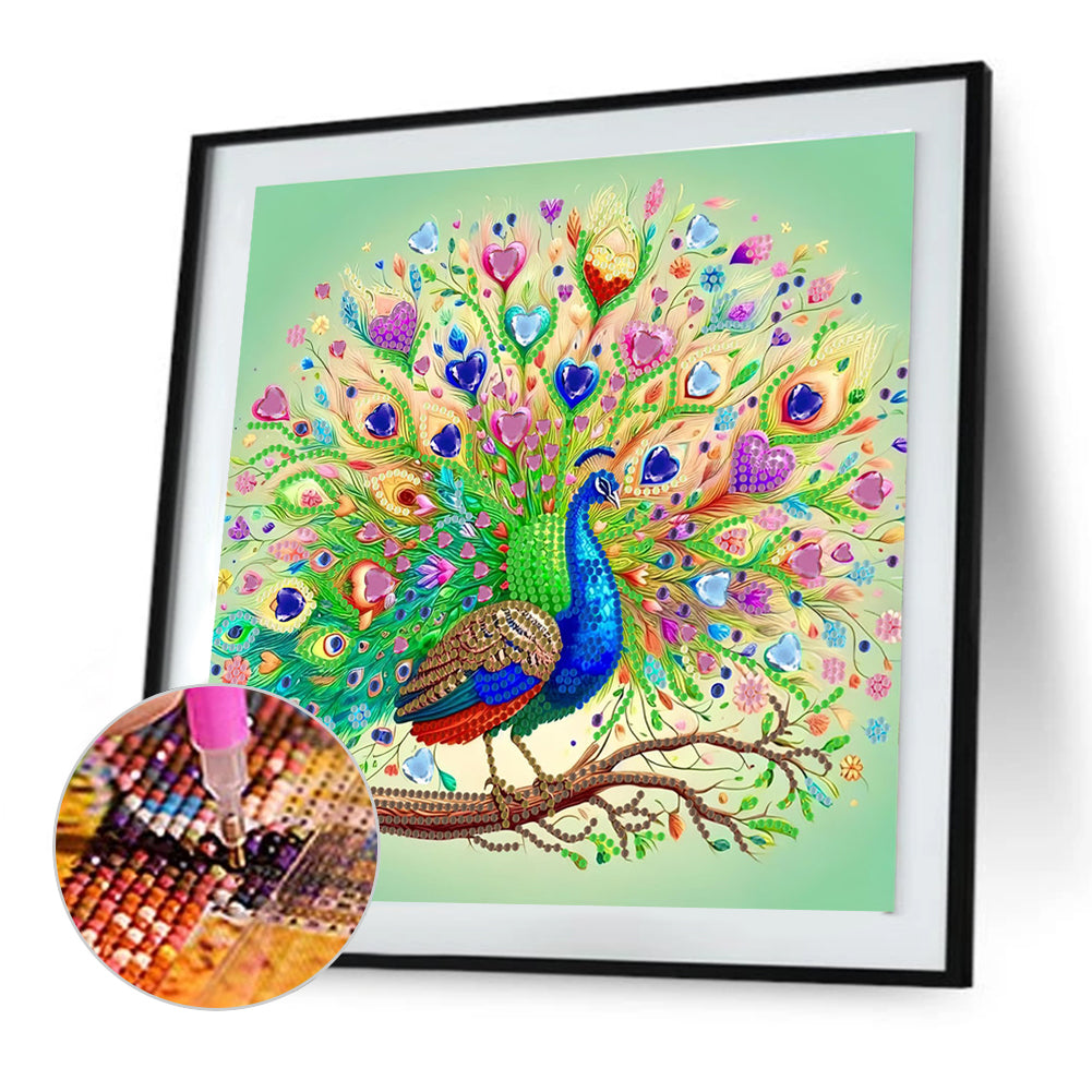 Peacock - Special Shaped Drill Diamond Painting 30*30CM