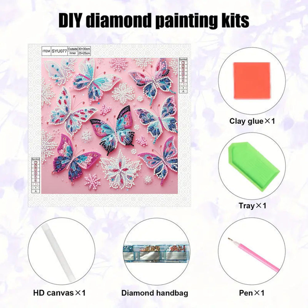 Butterfly - Special Shaped Drill Diamond Painting 30*30CM