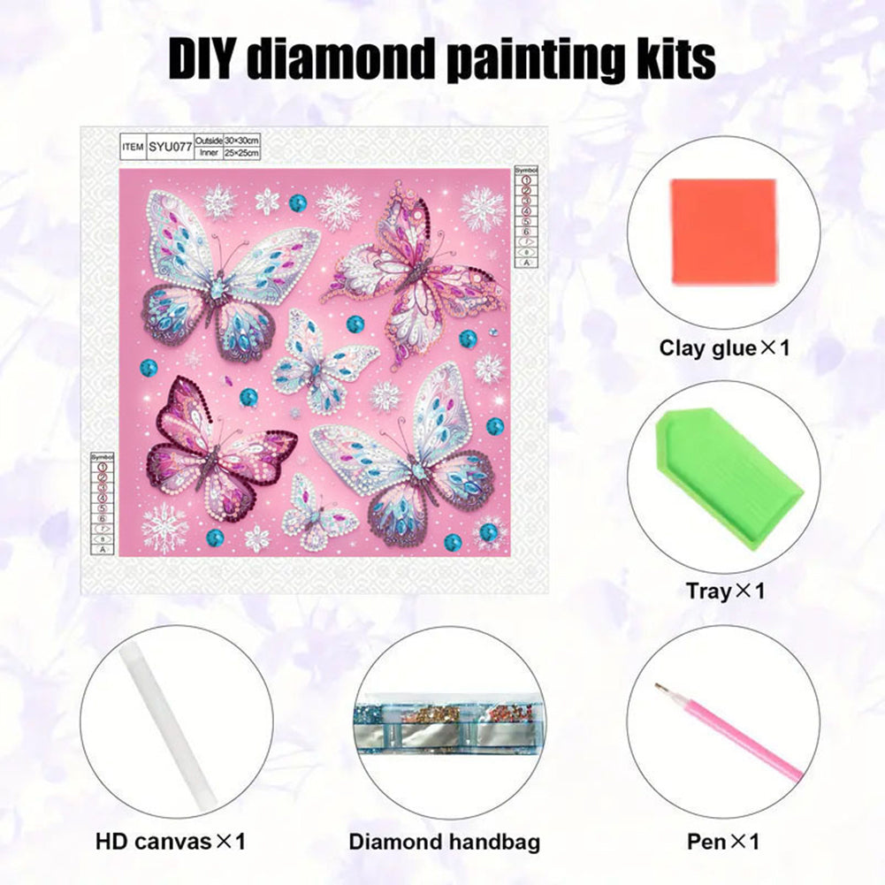 Butterfly - Special Shaped Drill Diamond Painting 30*30CM