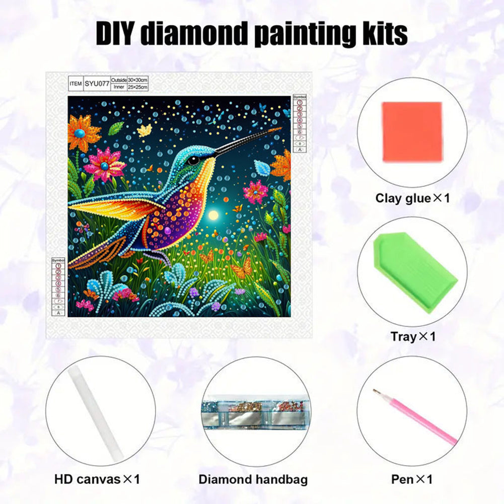 Hummingbird - Special Shaped Drill Diamond Painting 30*30CM
