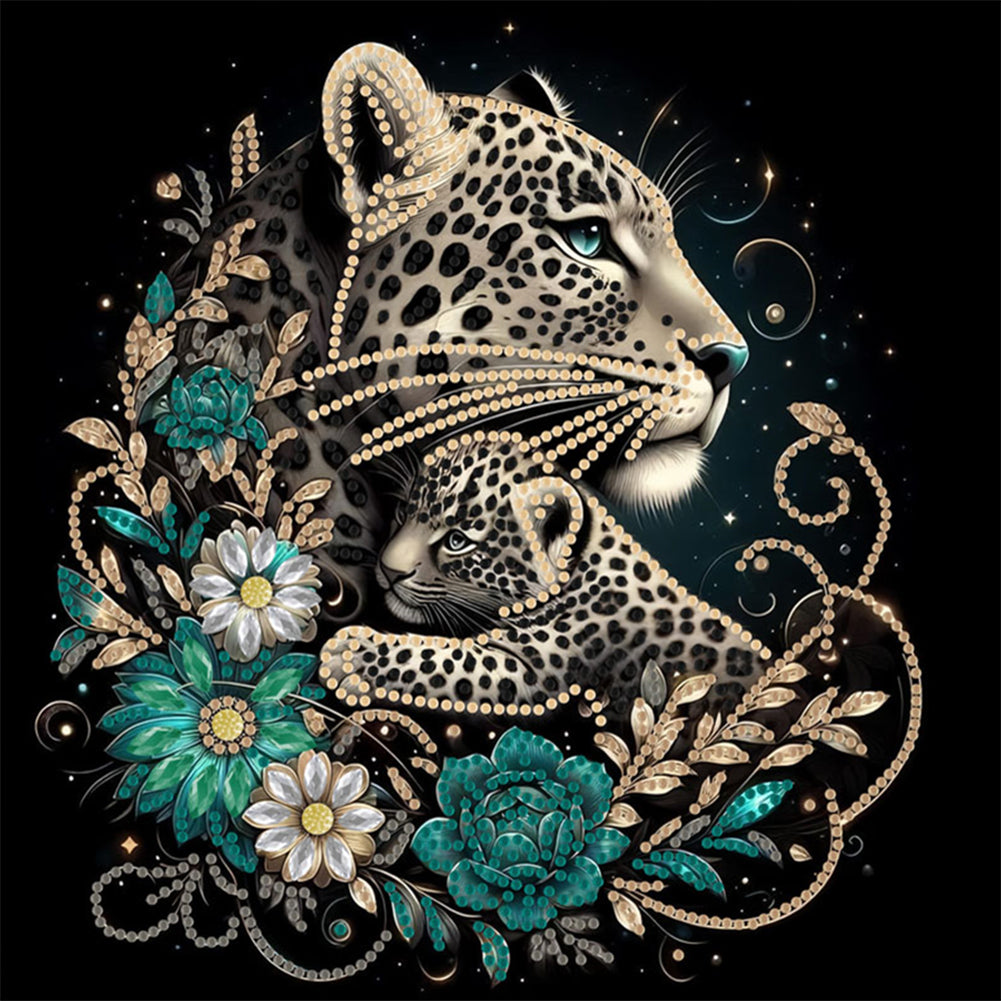 Leopard - Special Shaped Drill Diamond Painting 30*30CM