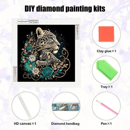 Leopard - Special Shaped Drill Diamond Painting 30*30CM