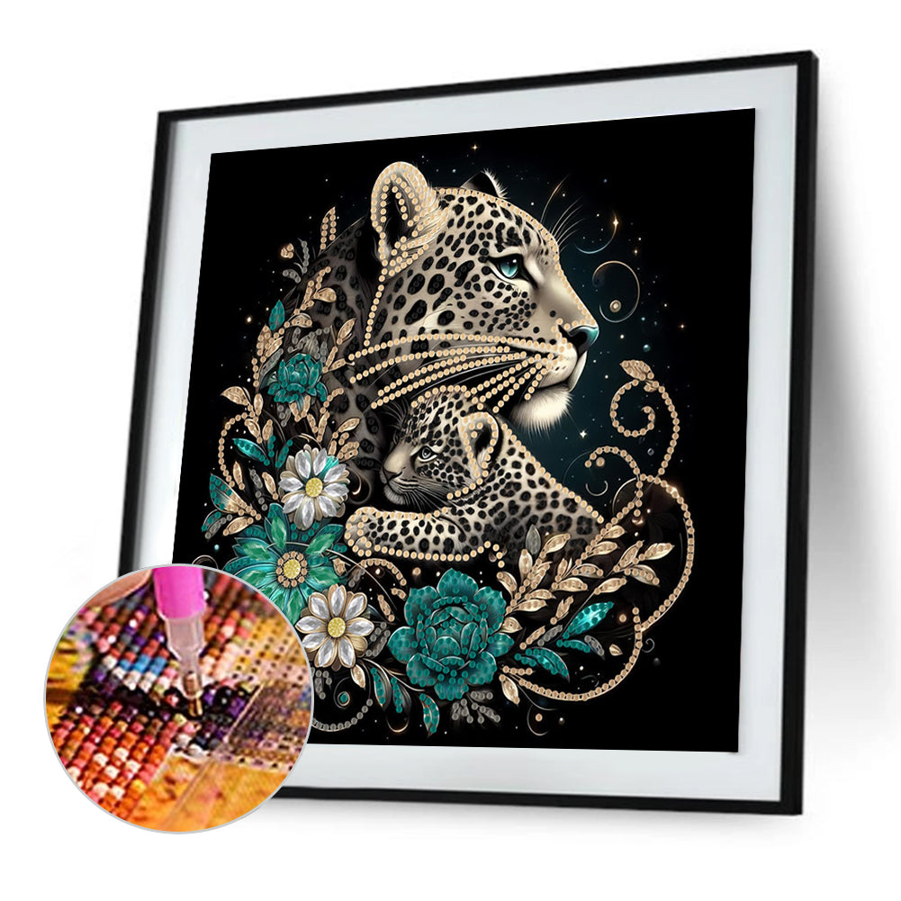 Leopard - Special Shaped Drill Diamond Painting 30*30CM