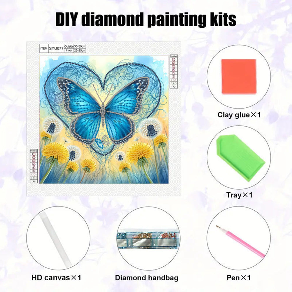 Butterfly - Special Shaped Drill Diamond Painting 30*30CM