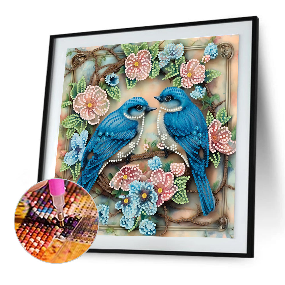 Bluebird - Special Shaped Drill Diamond Painting 30*30CM