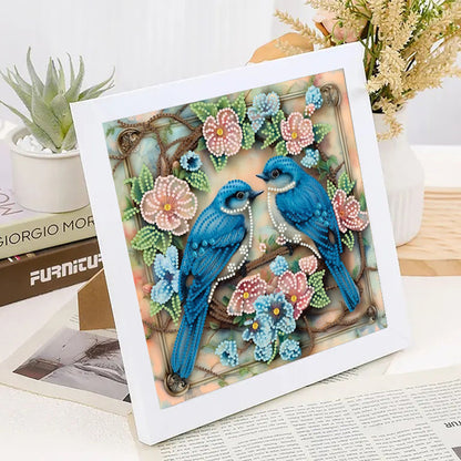 Bluebird - Special Shaped Drill Diamond Painting 30*30CM