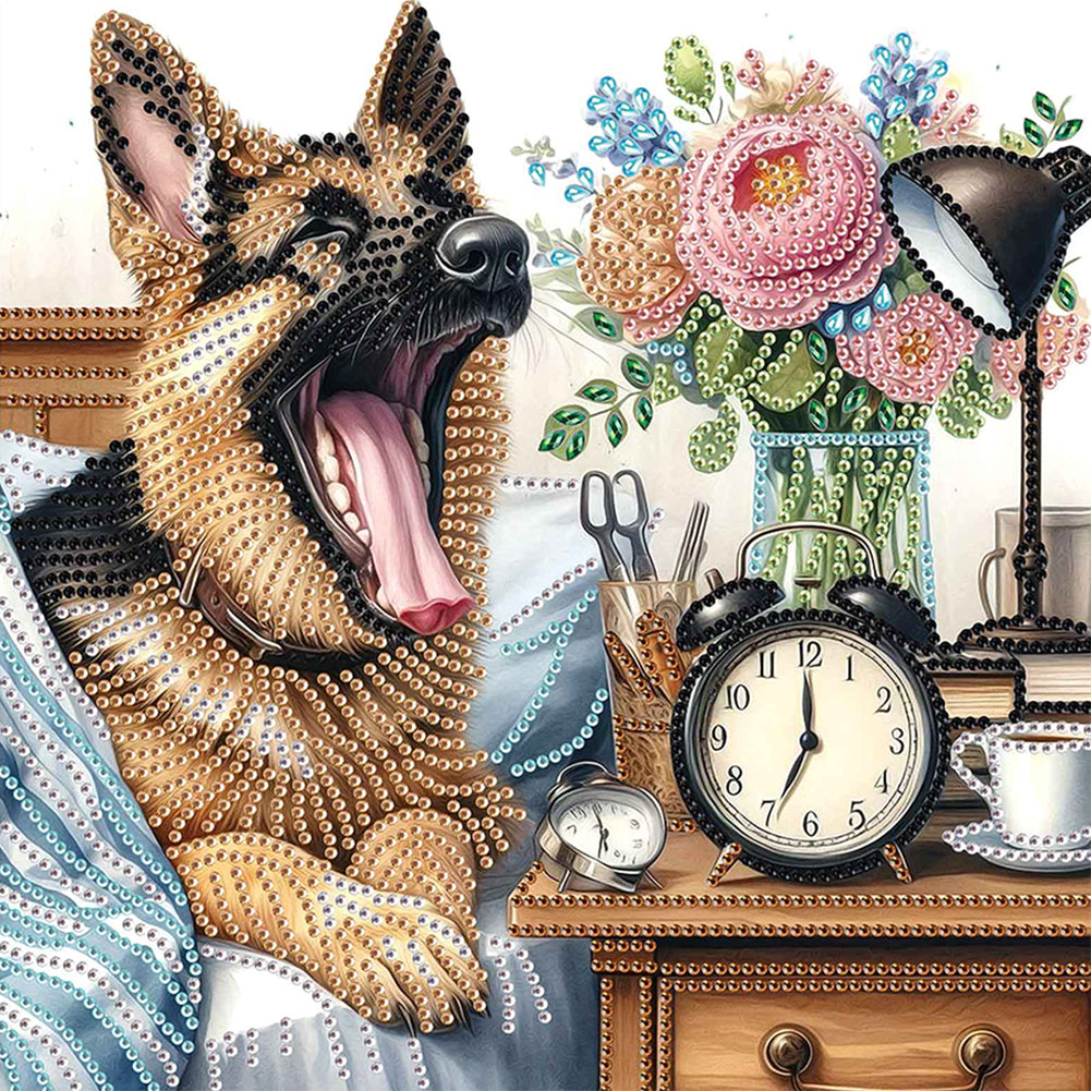 Funny Dog - Special Shaped Drill Diamond Painting 30*30CM