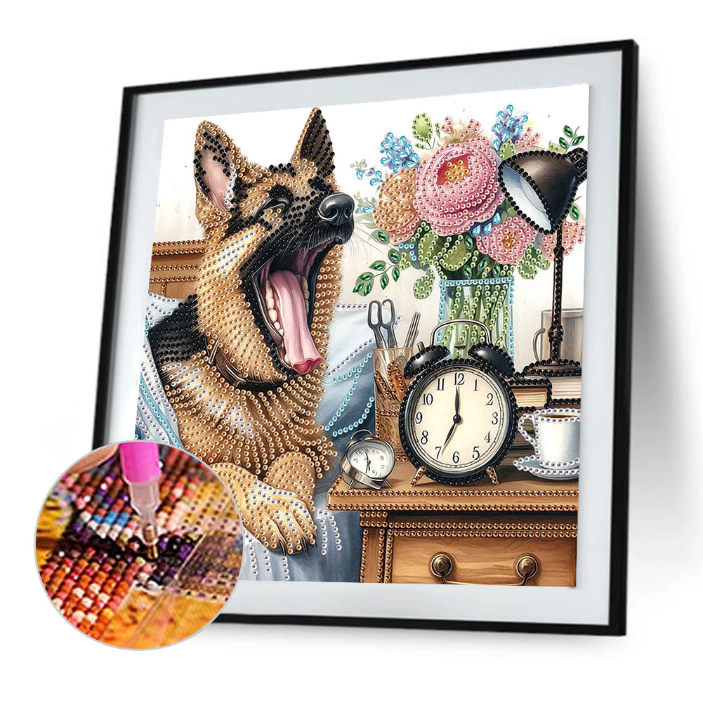 Funny Dog - Special Shaped Drill Diamond Painting 30*30CM