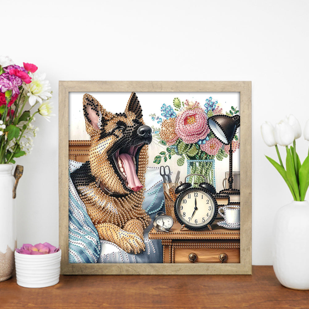 Funny Dog - Special Shaped Drill Diamond Painting 30*30CM