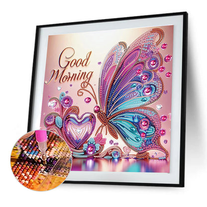 Flowers And Butterflies - Special Shaped Drill Diamond Painting 30*30CM