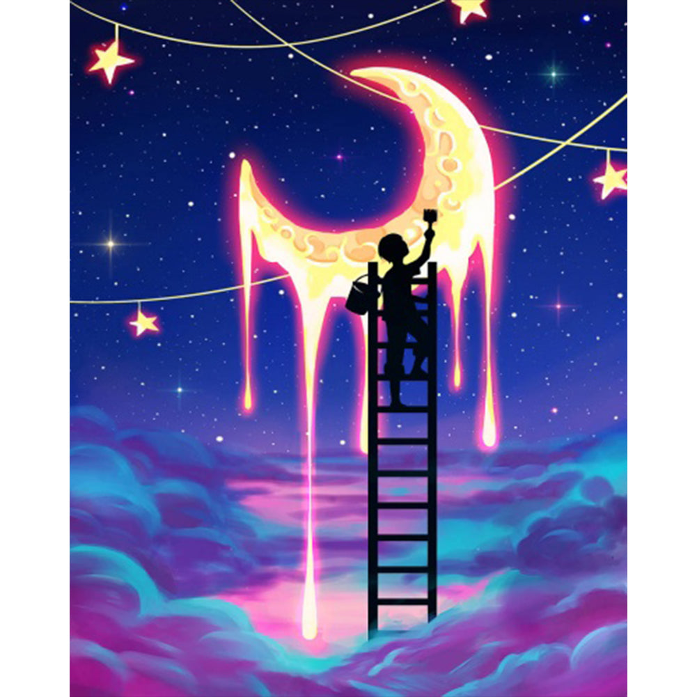 The Man Who Draws The Starry Sky - Full AB Round Drill Diamond Painting 40*50CM