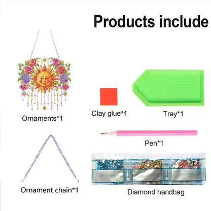 2D Flat DIY Diamond Art Pendant Diamond Painting Set Home Wall Decoration Crafts