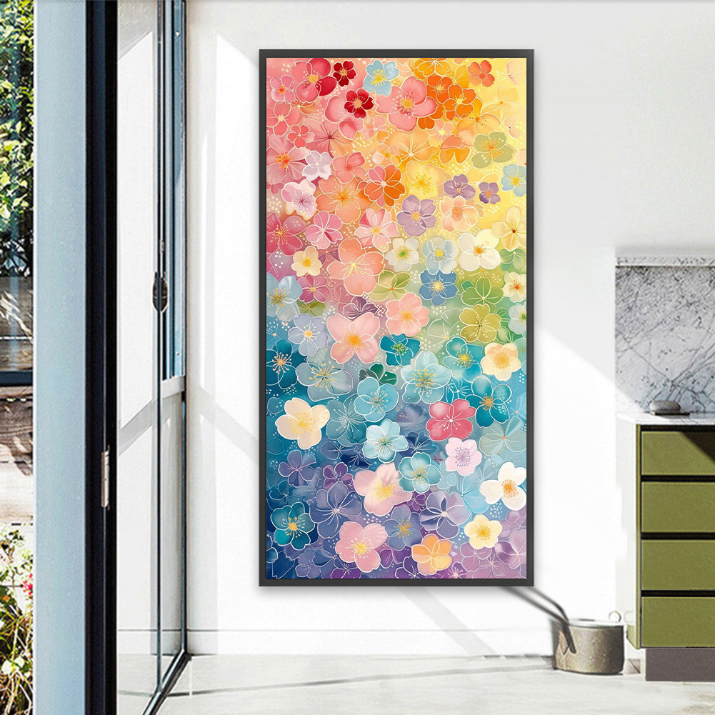 Colorful Flowers - Full AB Round Drill Diamond Painting 40*80CM